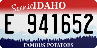 ID license plate E941652
