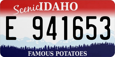 ID license plate E941653