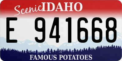 ID license plate E941668