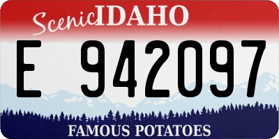 ID license plate E942097