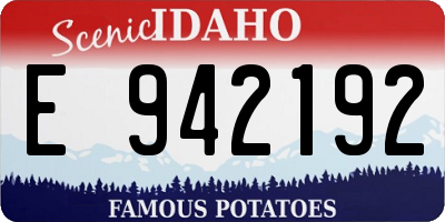 ID license plate E942192