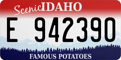 ID license plate E942390