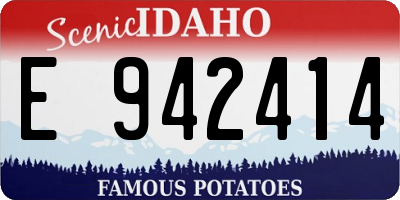 ID license plate E942414