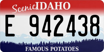 ID license plate E942438