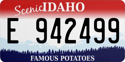 ID license plate E942499