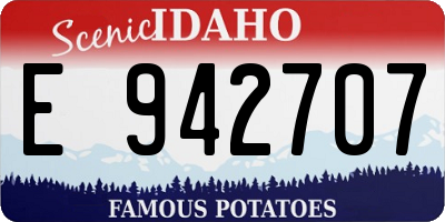 ID license plate E942707