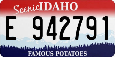 ID license plate E942791