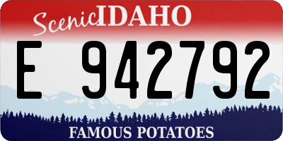 ID license plate E942792
