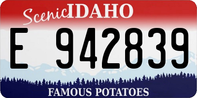 ID license plate E942839