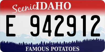ID license plate E942912