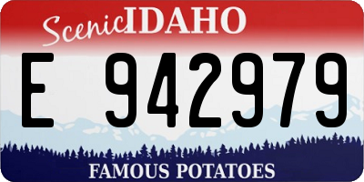 ID license plate E942979