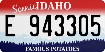 ID license plate E943305