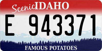ID license plate E943371