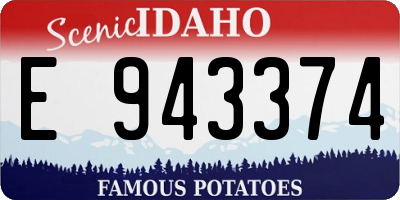 ID license plate E943374