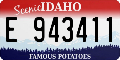 ID license plate E943411