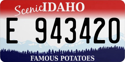 ID license plate E943420
