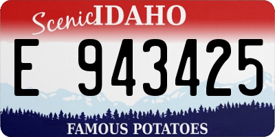 ID license plate E943425