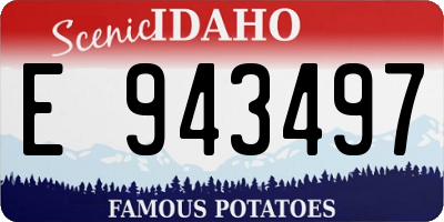 ID license plate E943497