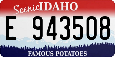 ID license plate E943508