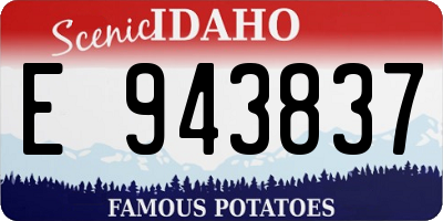 ID license plate E943837