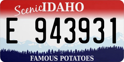 ID license plate E943931