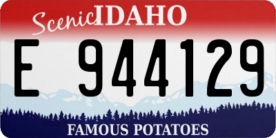 ID license plate E944129