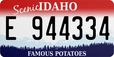 ID license plate E944334