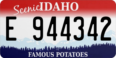 ID license plate E944342