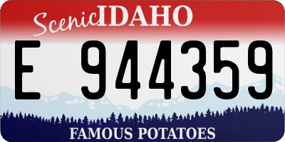 ID license plate E944359