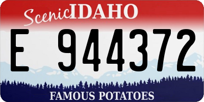 ID license plate E944372