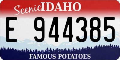 ID license plate E944385