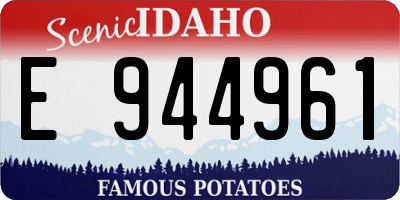 ID license plate E944961