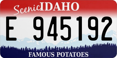 ID license plate E945192