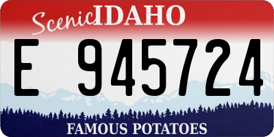 ID license plate E945724