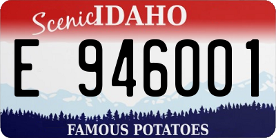 ID license plate E946001