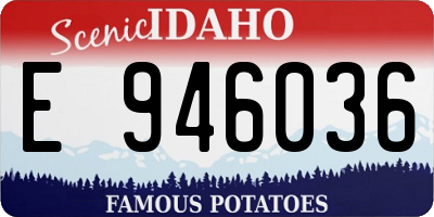 ID license plate E946036