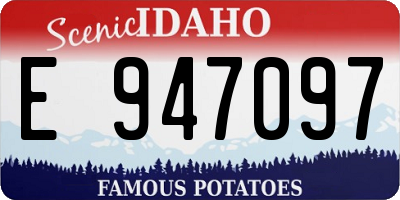 ID license plate E947097