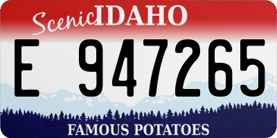 ID license plate E947265