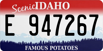 ID license plate E947267