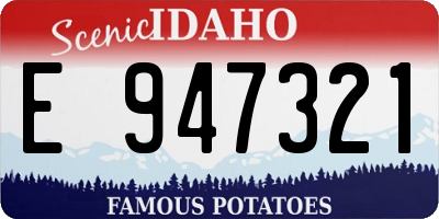 ID license plate E947321