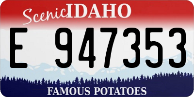 ID license plate E947353