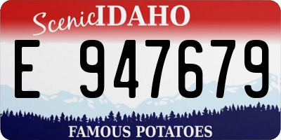 ID license plate E947679