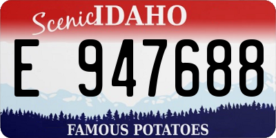 ID license plate E947688