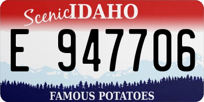 ID license plate E947706