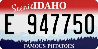 ID license plate E947750
