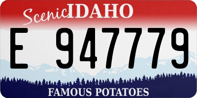 ID license plate E947779