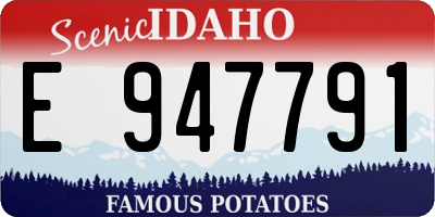 ID license plate E947791