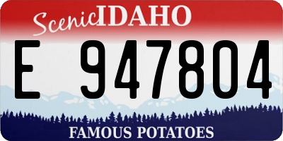 ID license plate E947804