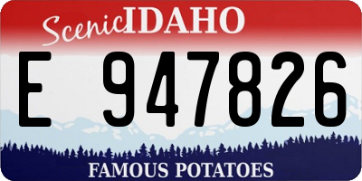 ID license plate E947826