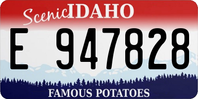 ID license plate E947828
